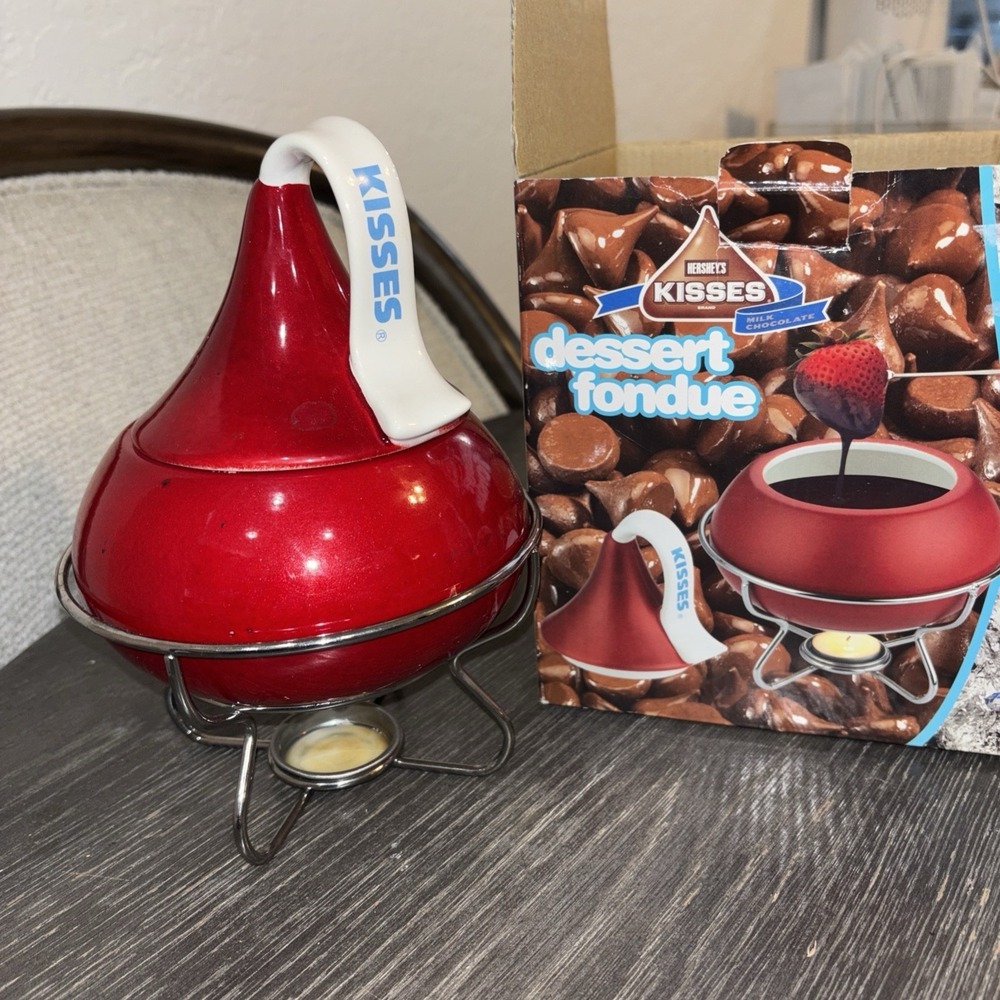 Hershey's Kisses Red Ceramic Cookie Jar 2006 THC Vintage Candy Jar Kitchen Decor